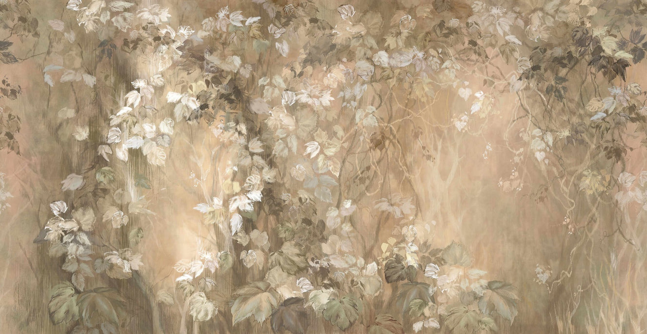 Mystic Branches Light Brown Wall Mural