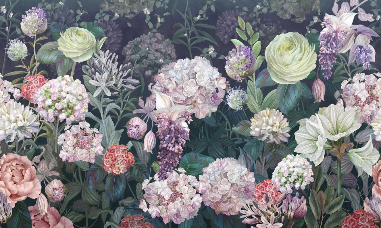 Hollandske roser blomster tapet murmalerier