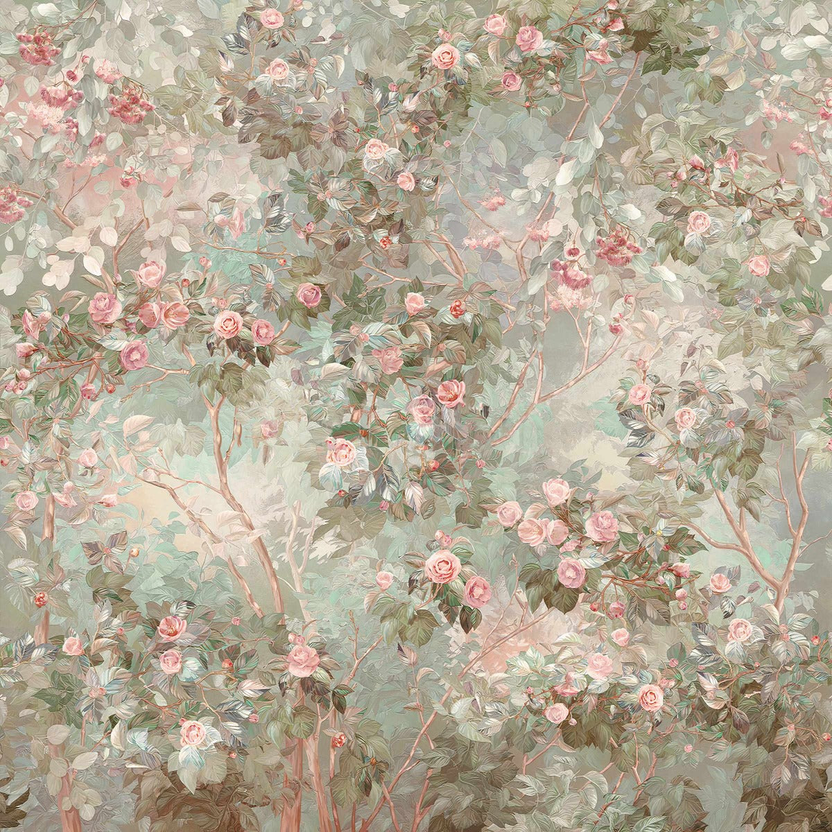 バラ樹骨エレガンスウォール壁画 in your room — zoomed
