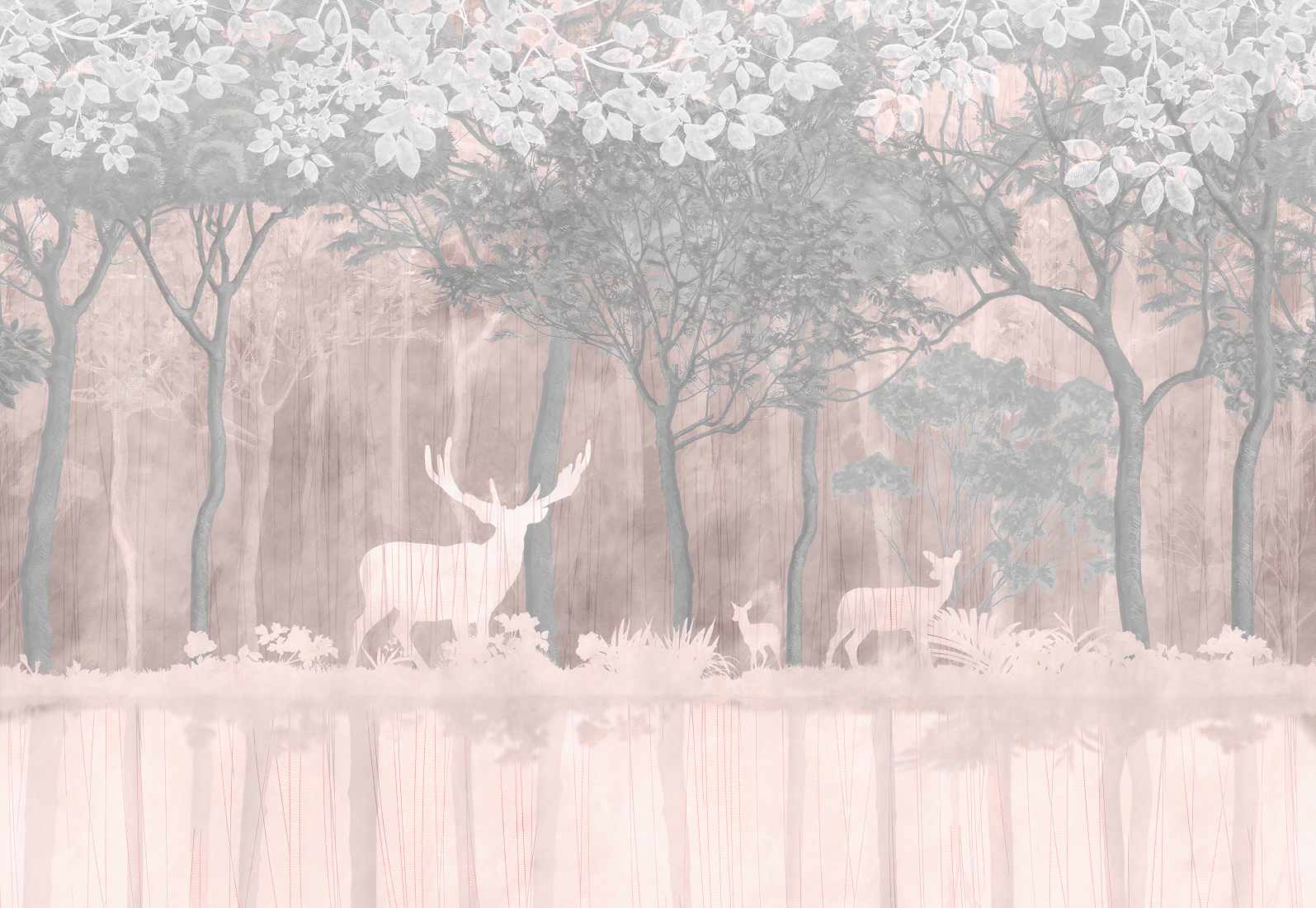 Zauberer Dschungelhirsch Mirage Wall Wandbild