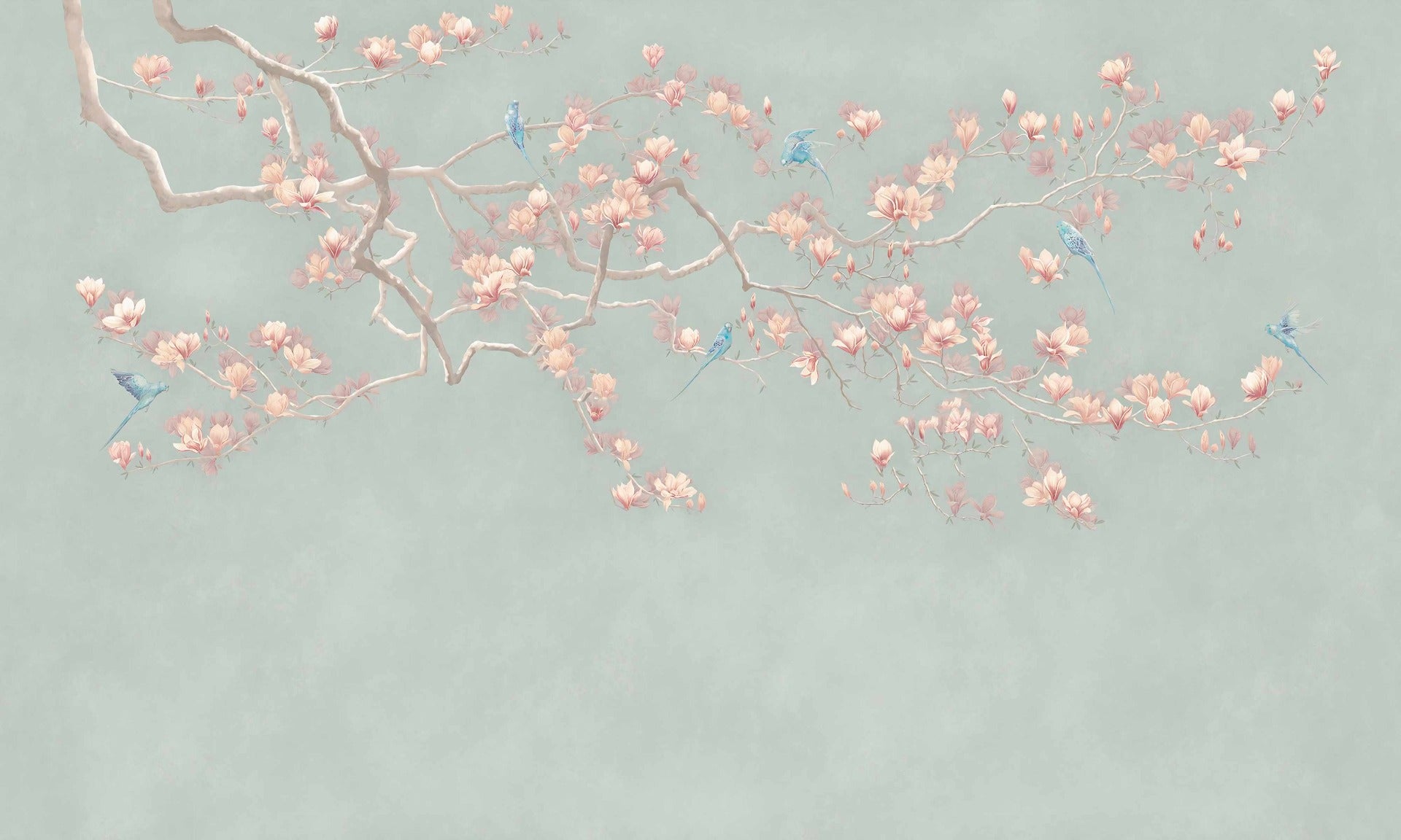 Emerald fait écho à Chinoiserie Bird Wall Mural