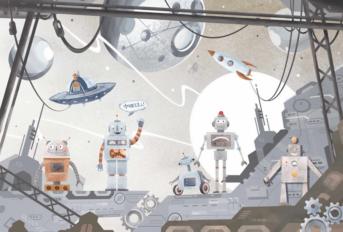 Stellar Bot Expedition Wall Seinämaalaus in your room