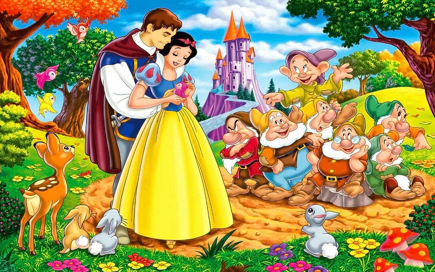 Snow White Saga Wallpaper Mural in your room — zoomed