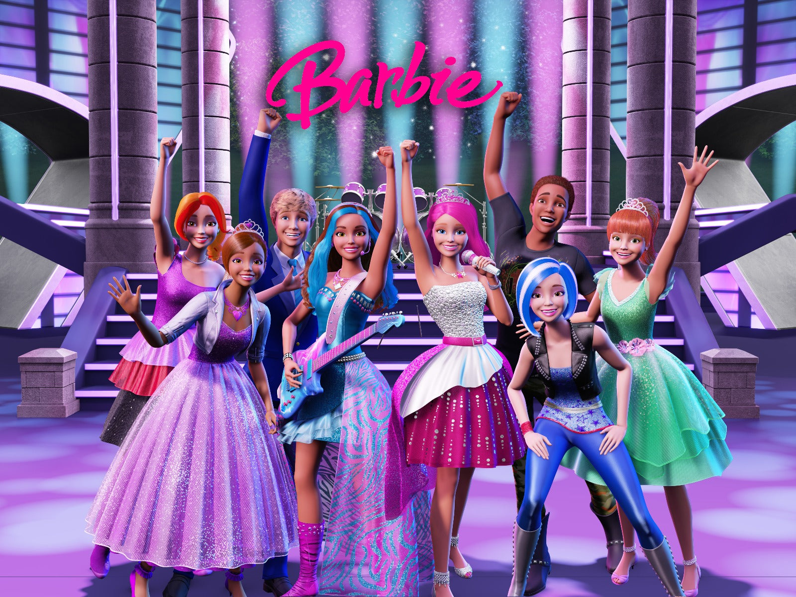 Rockstar Princess Barbie tapetväggmålningar