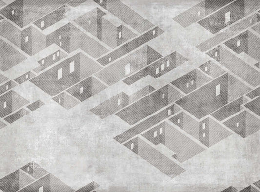Abstrakte Gebäude Vektor Kunst Wandmalerei