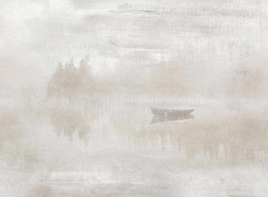 Rustikaler Beige -Schale und Stick Wallpaper Wandbild