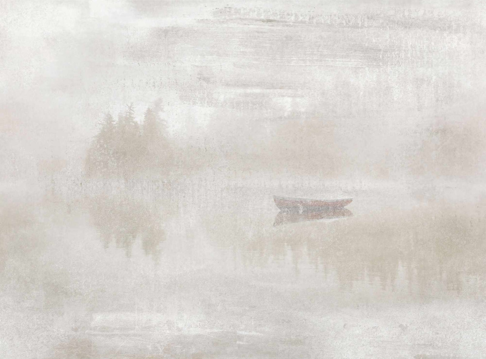 Rustic Beige Skrell og lim Wallpaper Mural