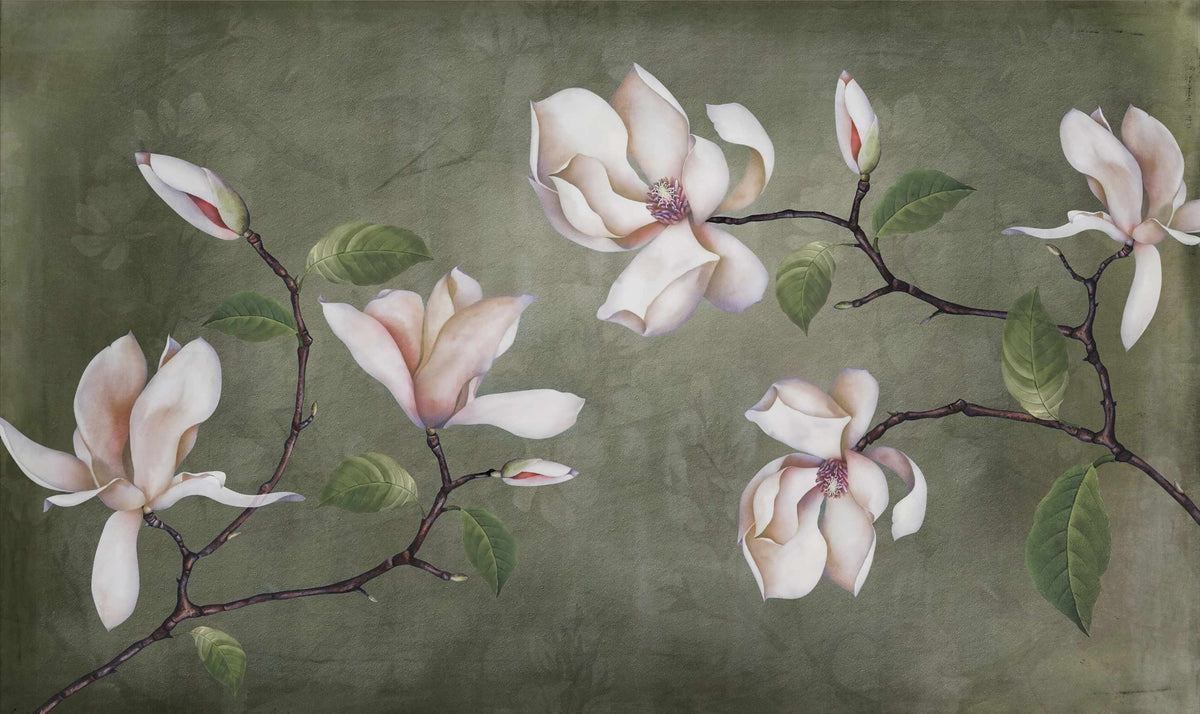 Vintage Blossom Peel & Stick Wallpaper Mural in your room