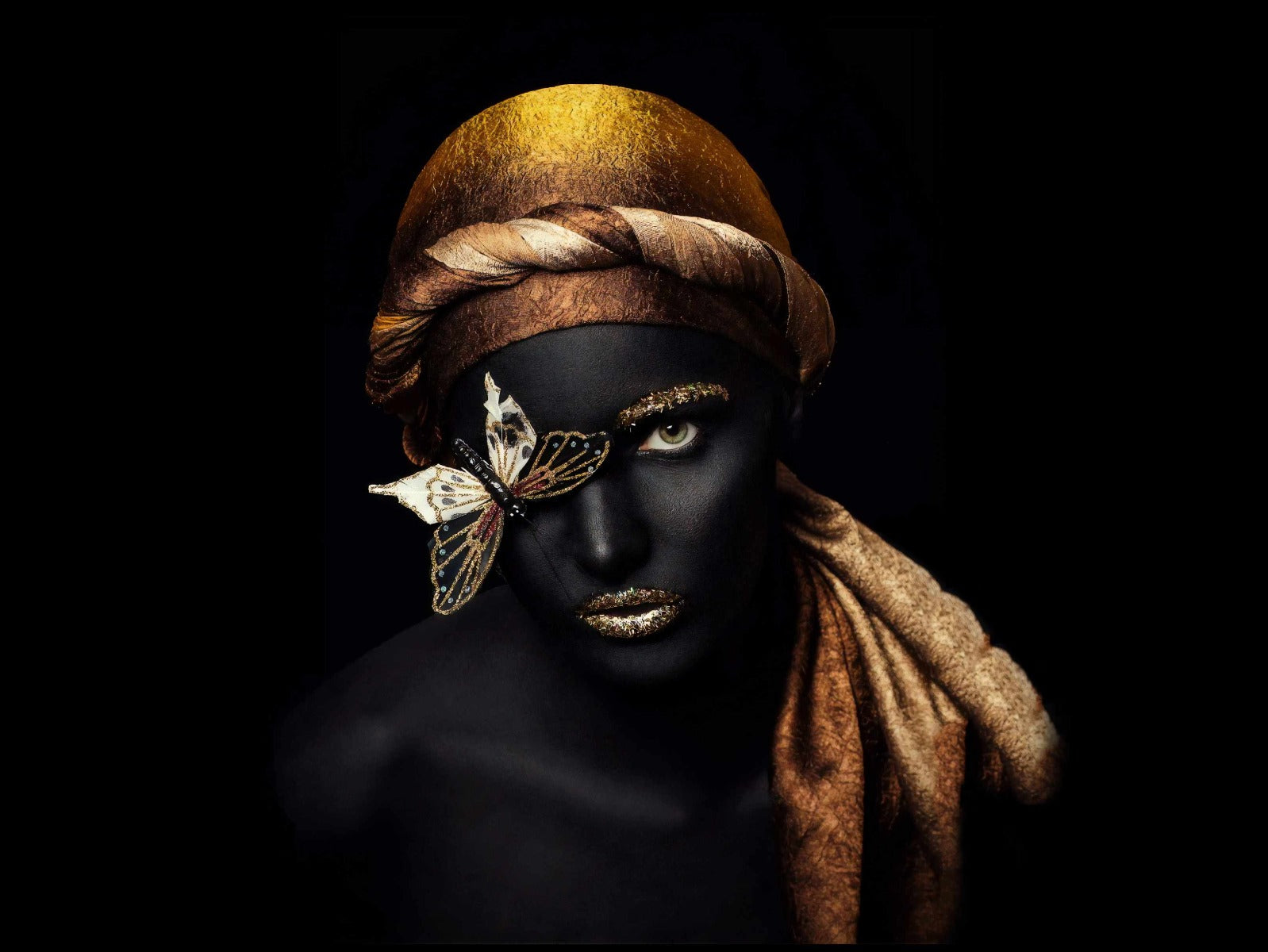 Belles femmes noires paillettes peintures murales murales