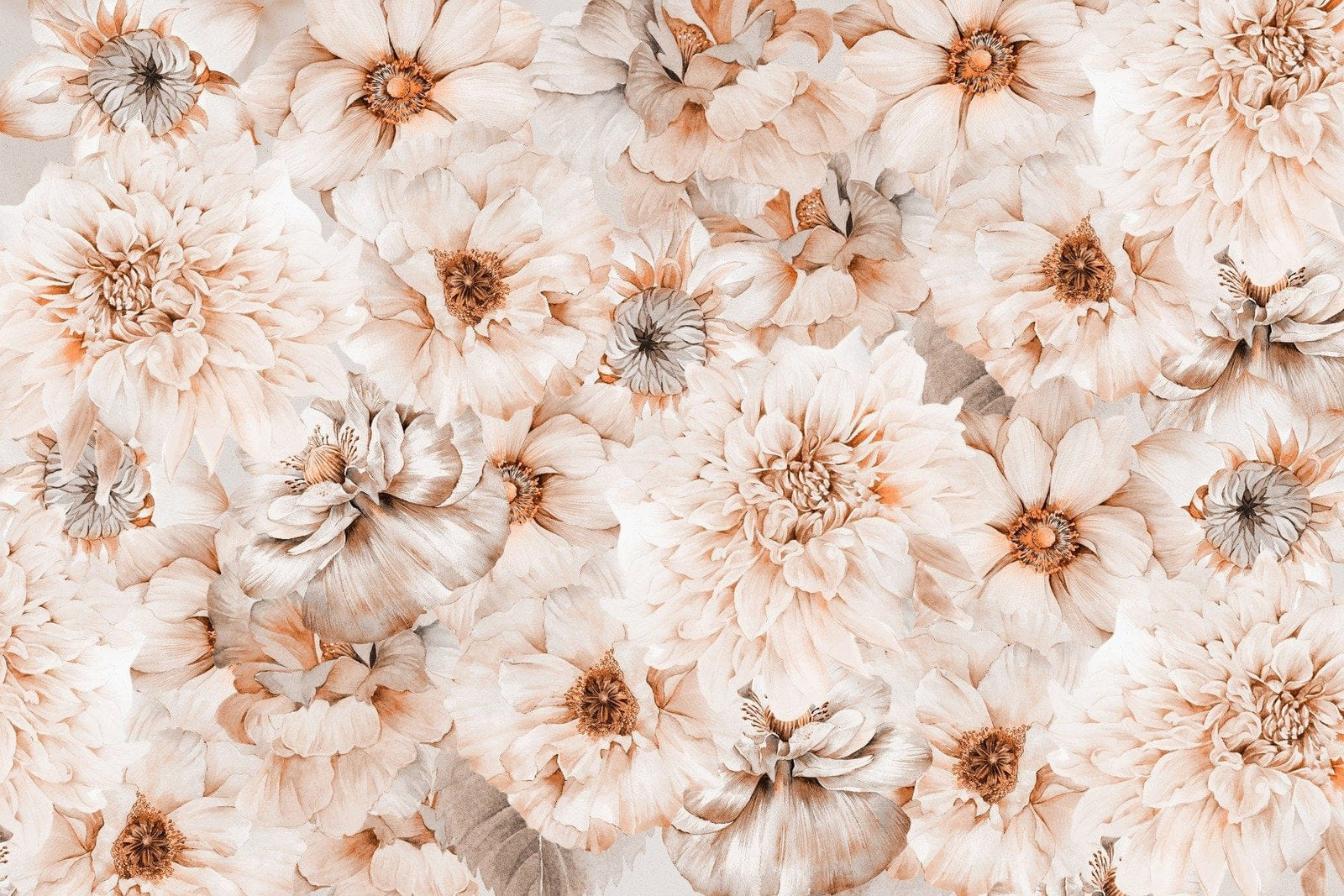 Estetisk blommor tapet - mjuk blomma
