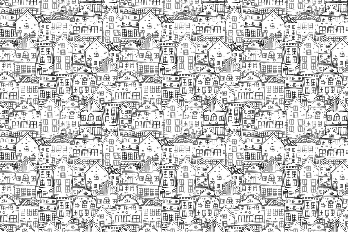 Abstrakte Gemeinde Wallpaper Wandbild