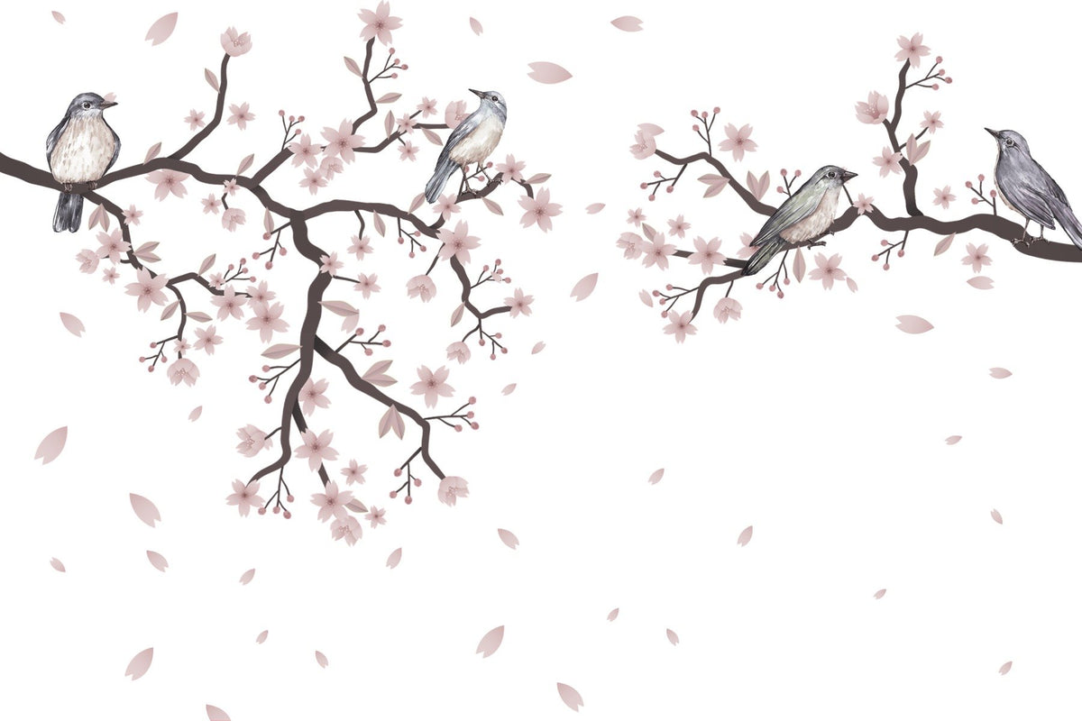 桜の花の壁の壁画 in your room