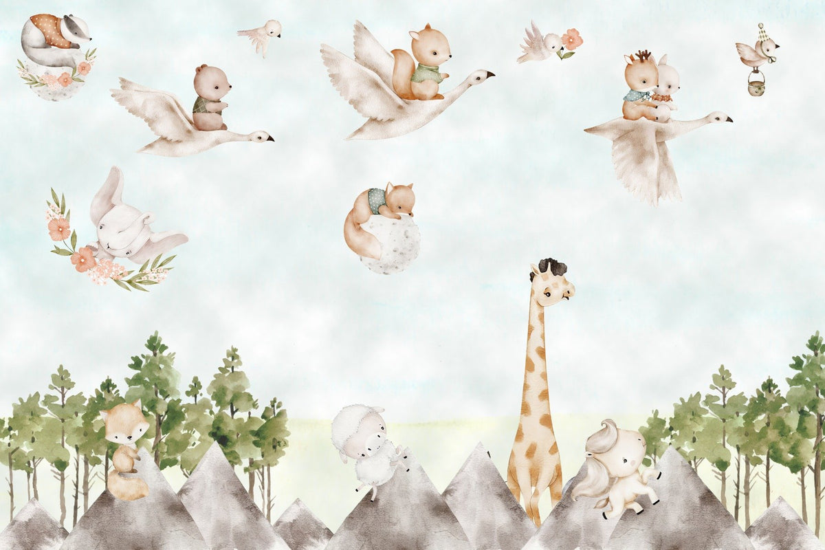 Enchanted Woodland Creatures Mural in your room