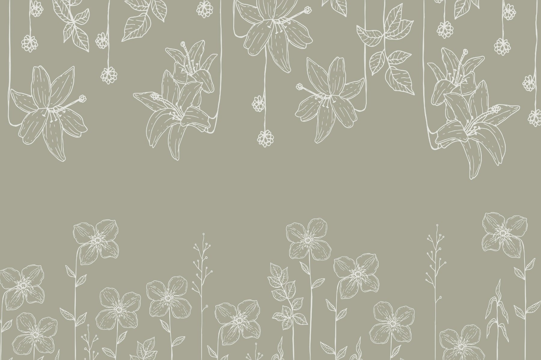 Sketch Garden Elegance Wallpaper Wandbild in your room — zoomed