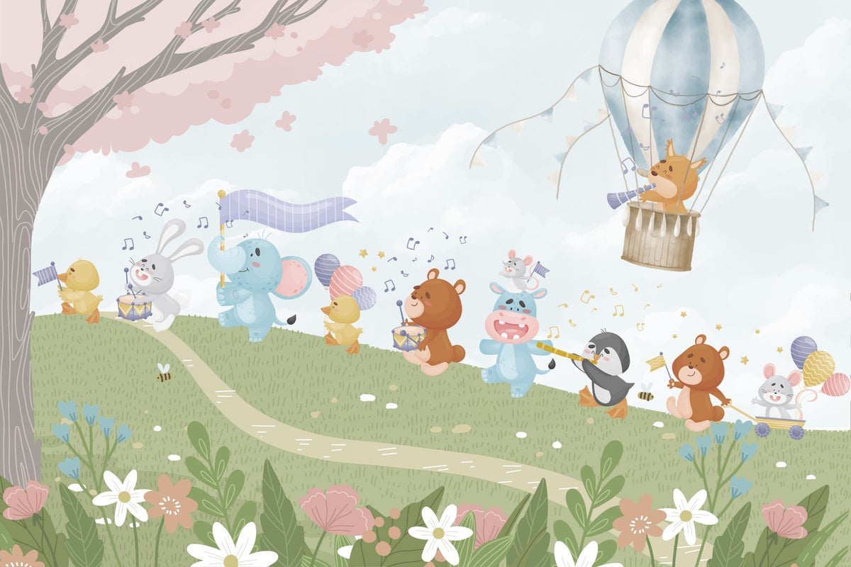 Musikalische Menagerie Wallpaper Wandbild in your room — zoomed