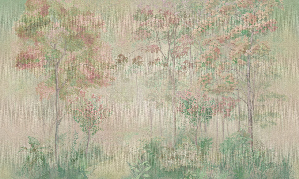 Spring Serenity Wallpaper Mural in your room — zoomed