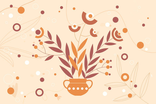 Herbsteleganz Vase Art Mural