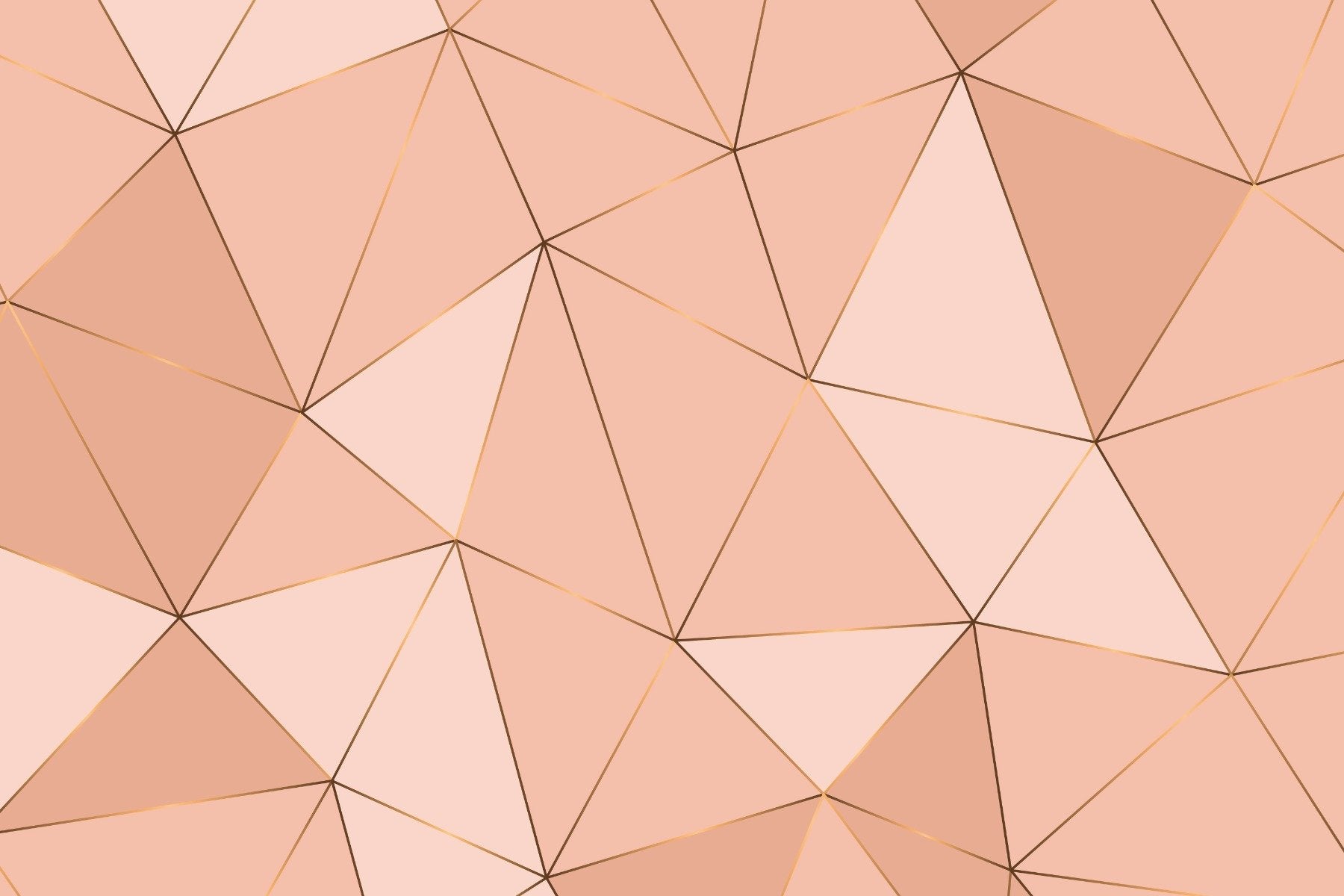 Peach Geometric Harmony Wall Mural in your room — zoomed