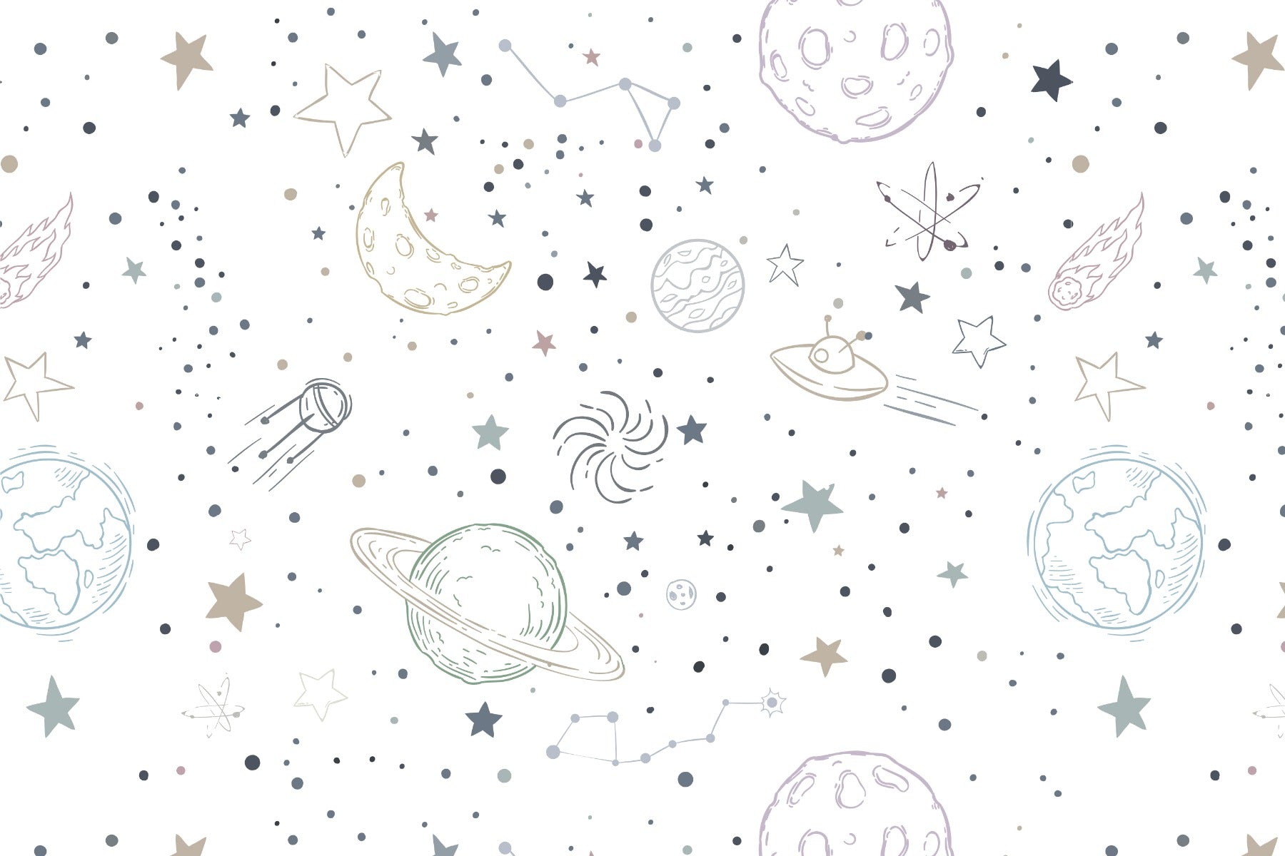 恒星のスケッチ保育園の壁紙
