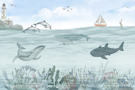 Sfondo di balena orca da mare