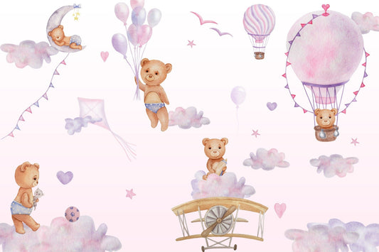 Hüpfbären -Himmel Journey Mural