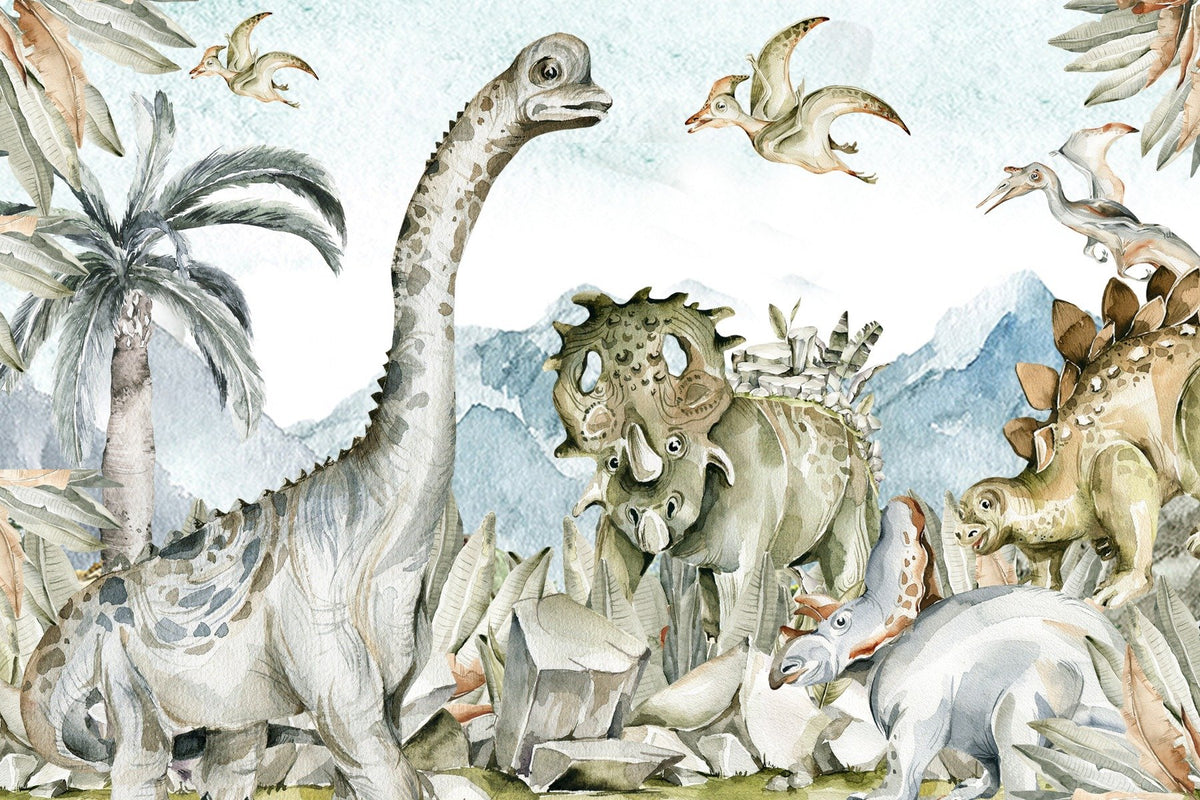 Gigantiske værger dinosaur tapet in your room