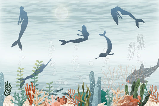 Meerjungfrau flüstert Ocean Mural