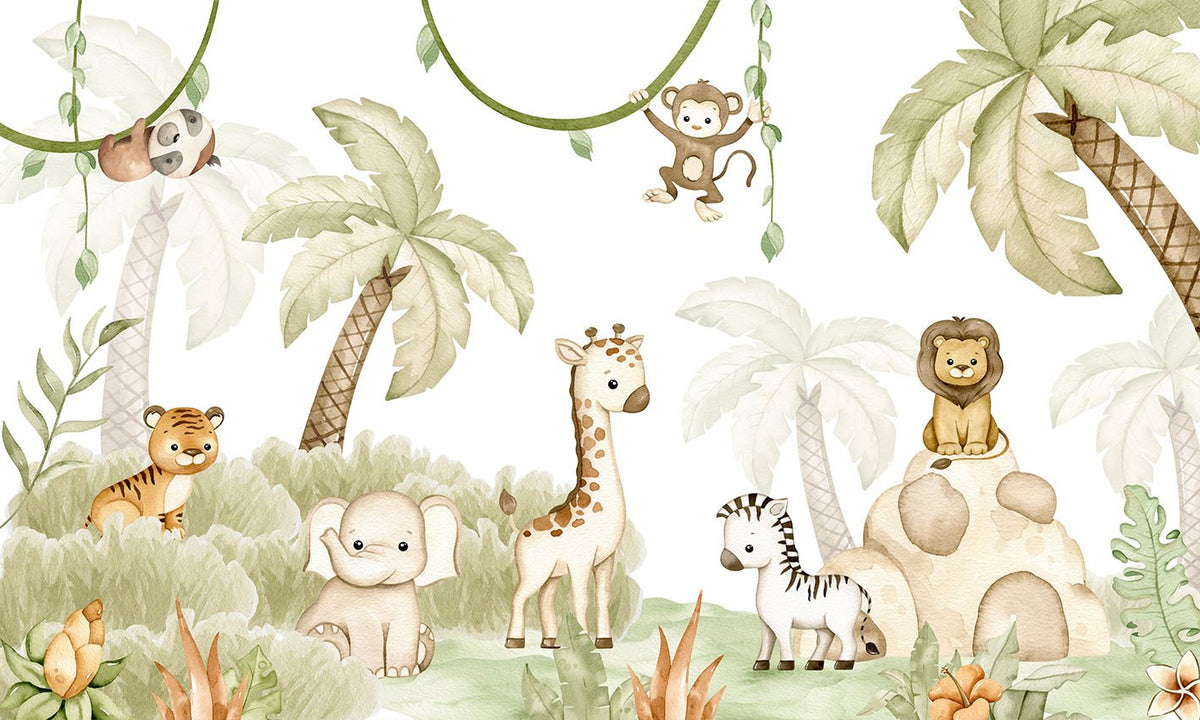 Baby Safari Animals Aquare
