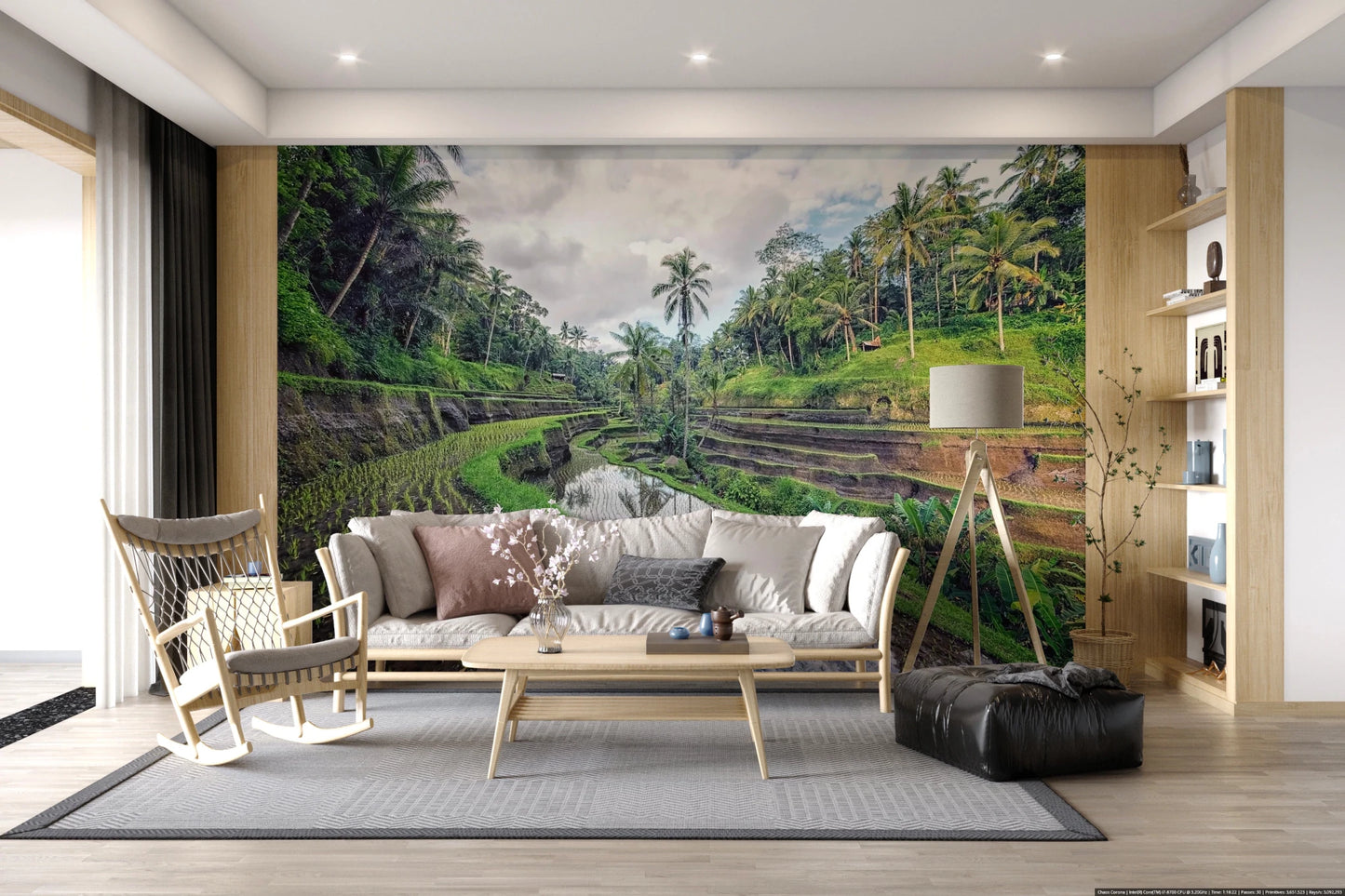 Bali Rice Fields Wall Mural