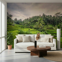 Authentic Bali Rice Terraces view large format wall poster.