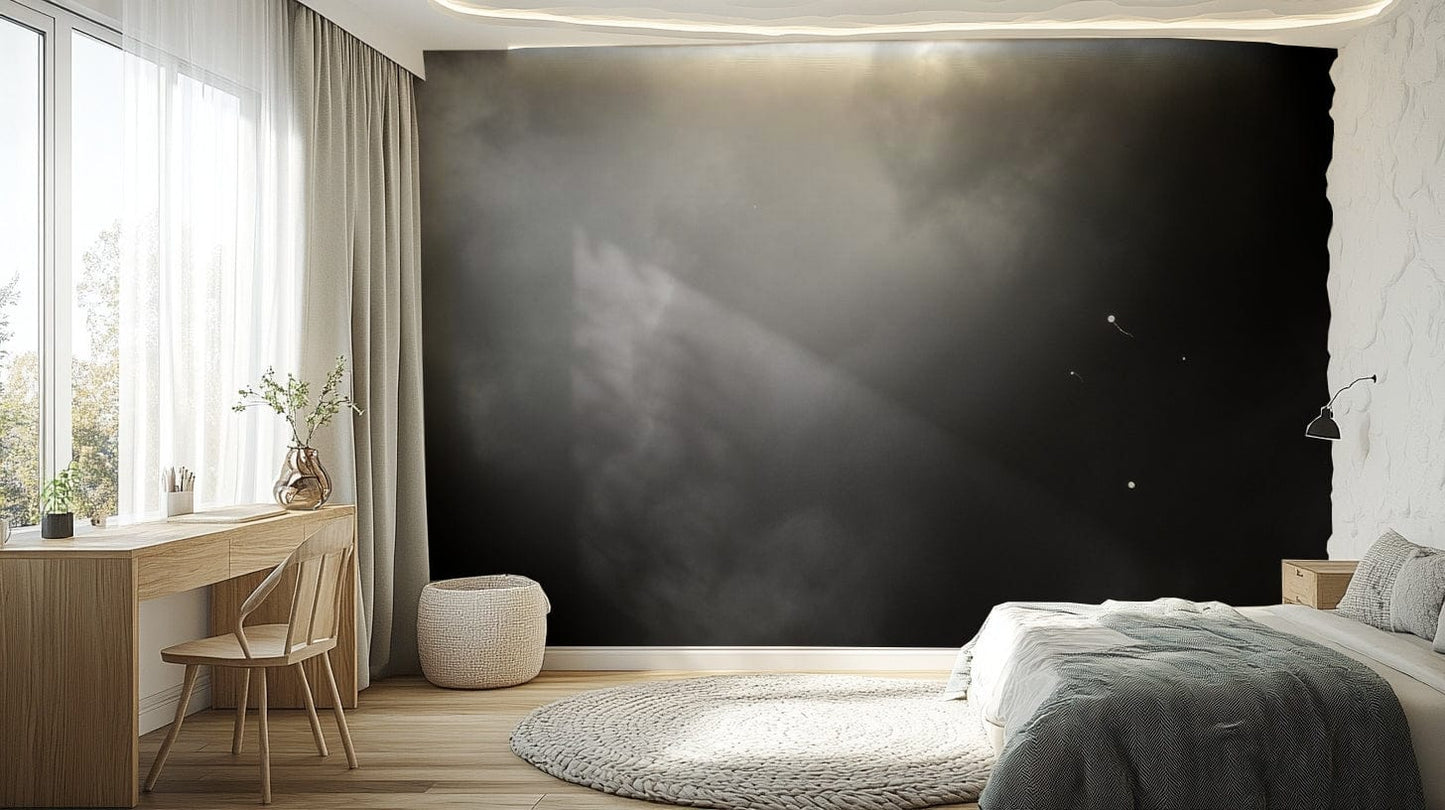 A calming colorful design wallpaper mural that defines a space.

