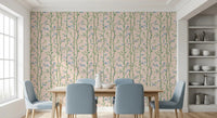 Bamboo Breeze Rose features hand-drawn bamboo motif with earthy tones, great for Dining room