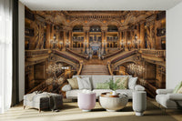 A beautiful baroque pattern wallpaper mural for a classic home.

