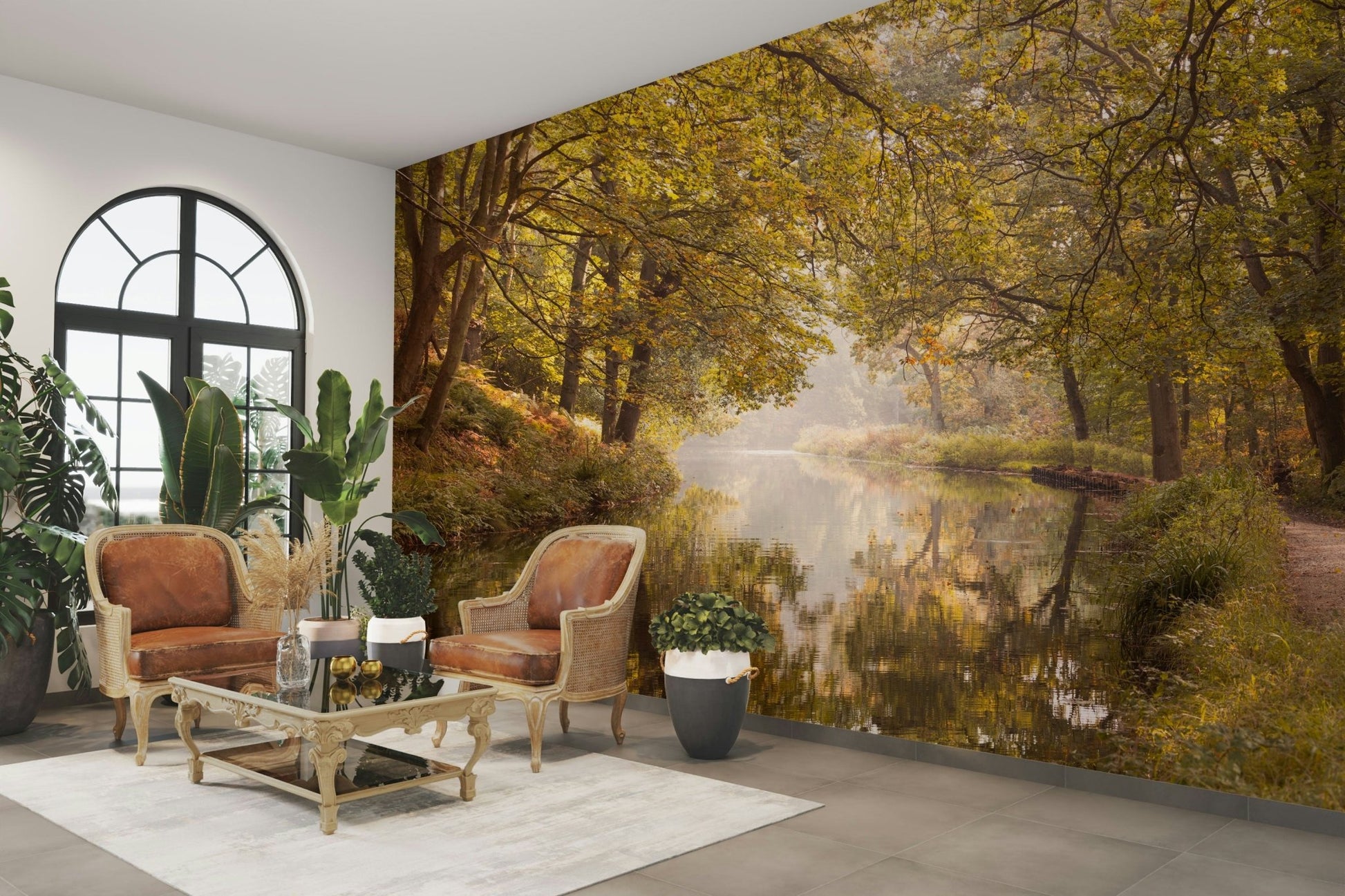 Natural landscape wallpaper for interiors
