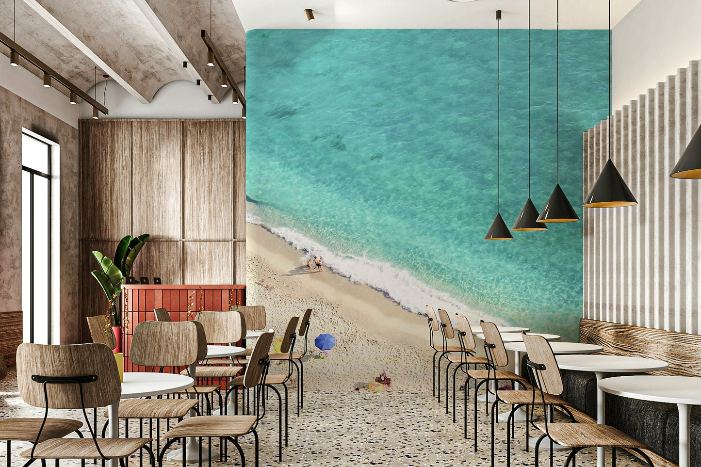 calm and peaceful beach setting

