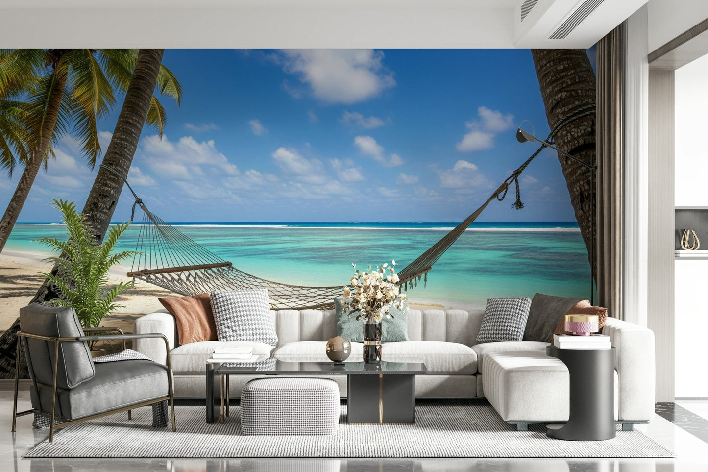 Beach Hammock Haven Wall Mural