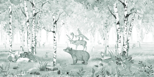 Blue Bear King Tapete Wandbilder