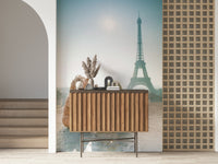 Paris Bears Wallpaper Whimsical scene of friendship and affection in France.