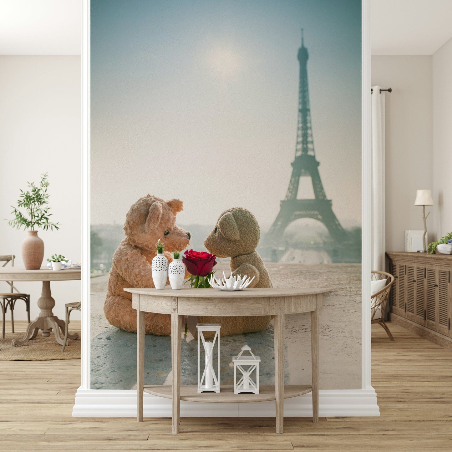 Teddy Couple Wallpaper Forever friendship captured in a memorable Paris trip.