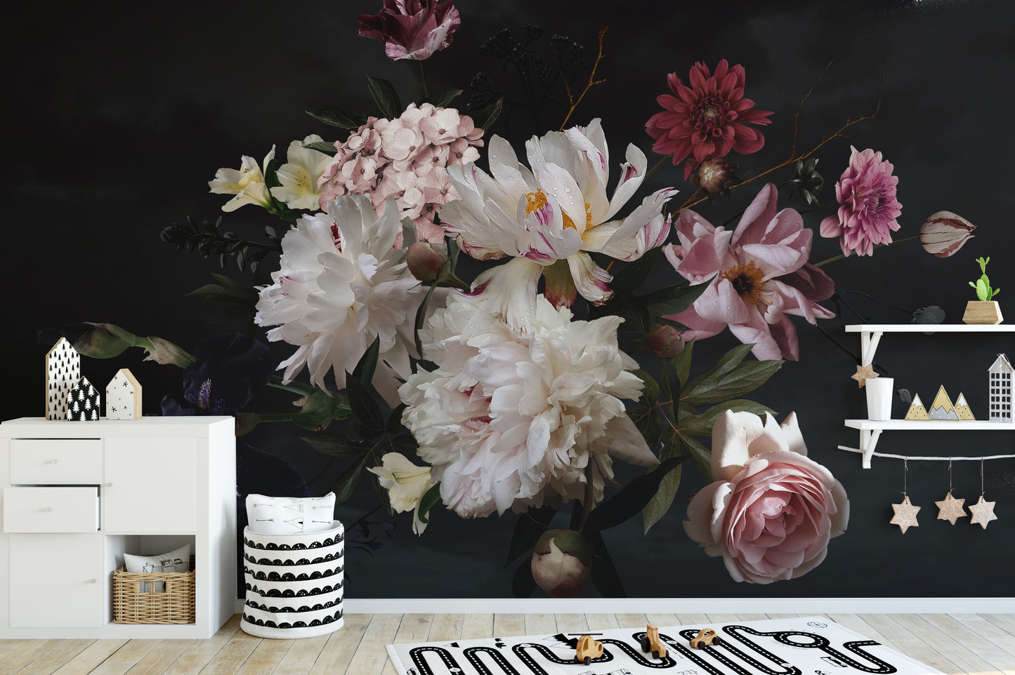 Beautiful Garden Flowers Wallpaper Mural - Giffywalls