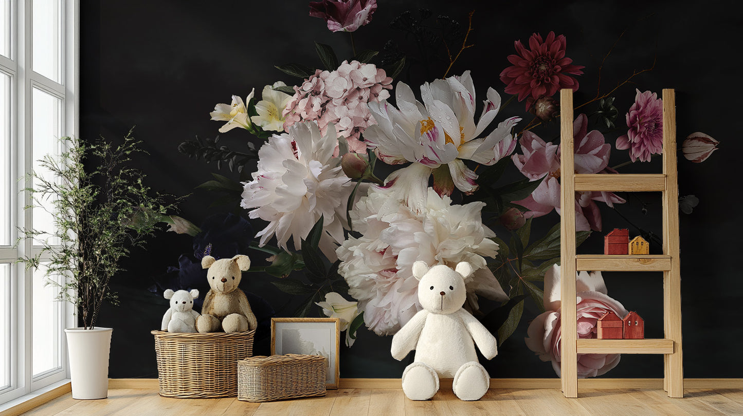 Beautiful Garden Flowers Wallpaper Mural - Giffywalls