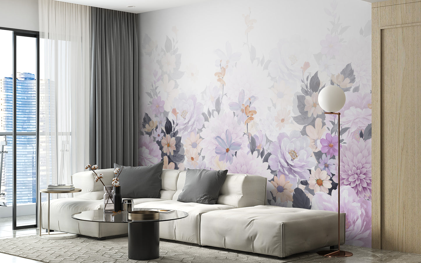 Beautiful Watercolor Peony and Rose Flower Wallpaper - Giffywalls