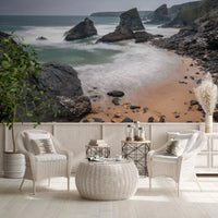 Bedruthan Steps Beach Cornwall Wall Mural