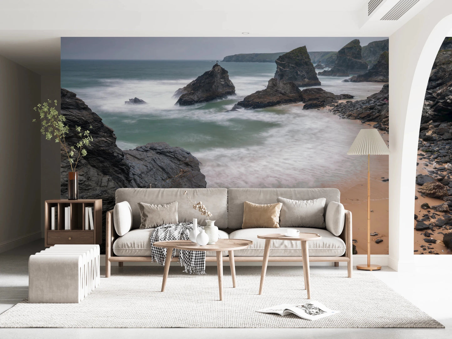 Bedruthan Steps Beach Cornwall Wall Mural