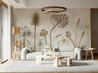 A tranquil subtle flower wall mural for your decor.


