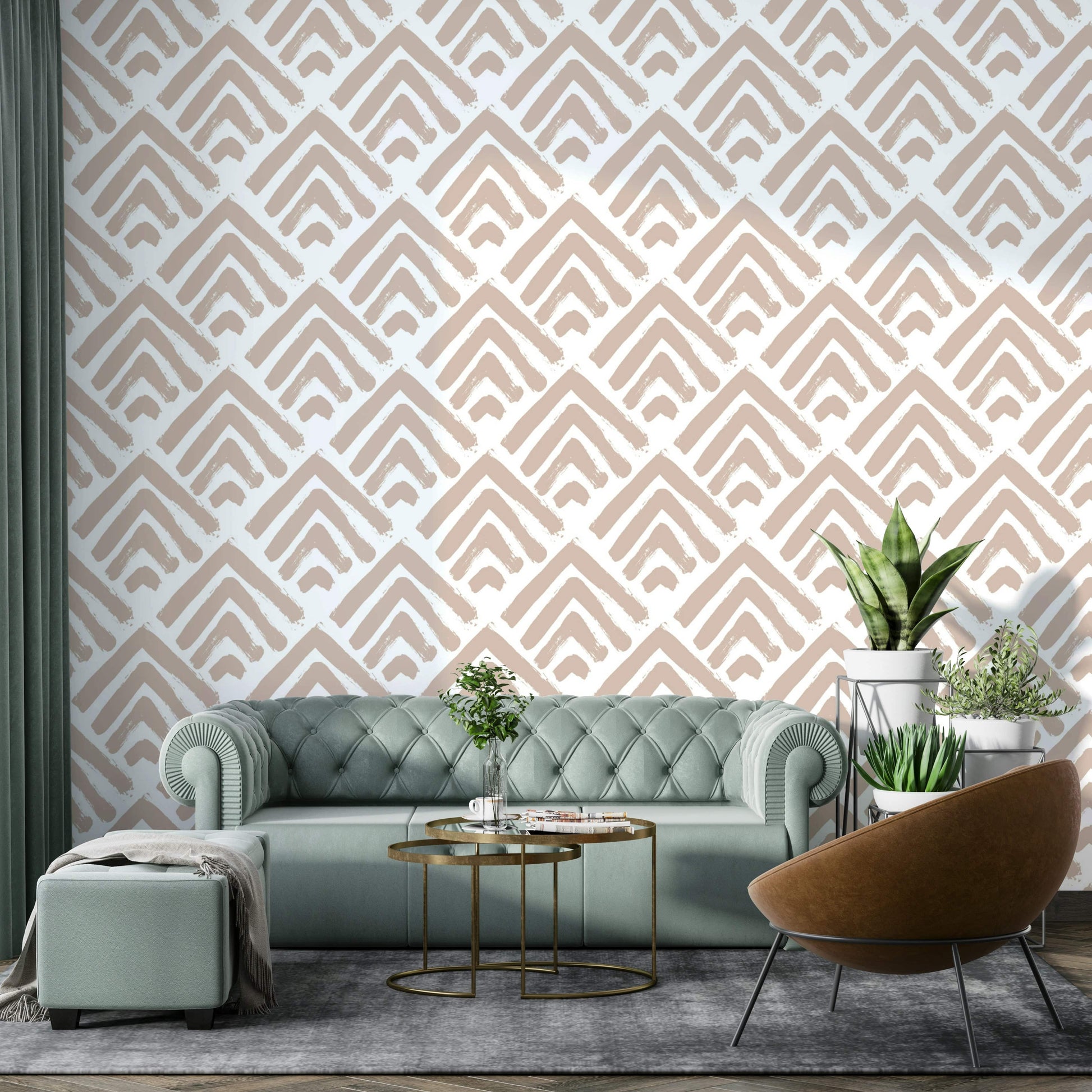 This wallpaper is suitable for a living room, a bedroom, or a formal dining area.
