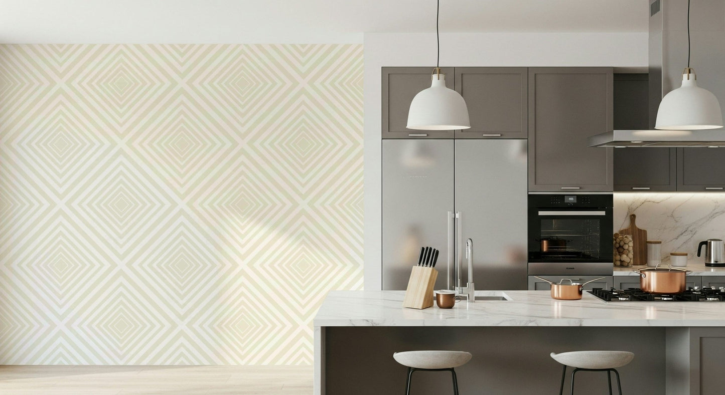 Stylish Beige Chevron geometric wallpaper, crisp angular lines.