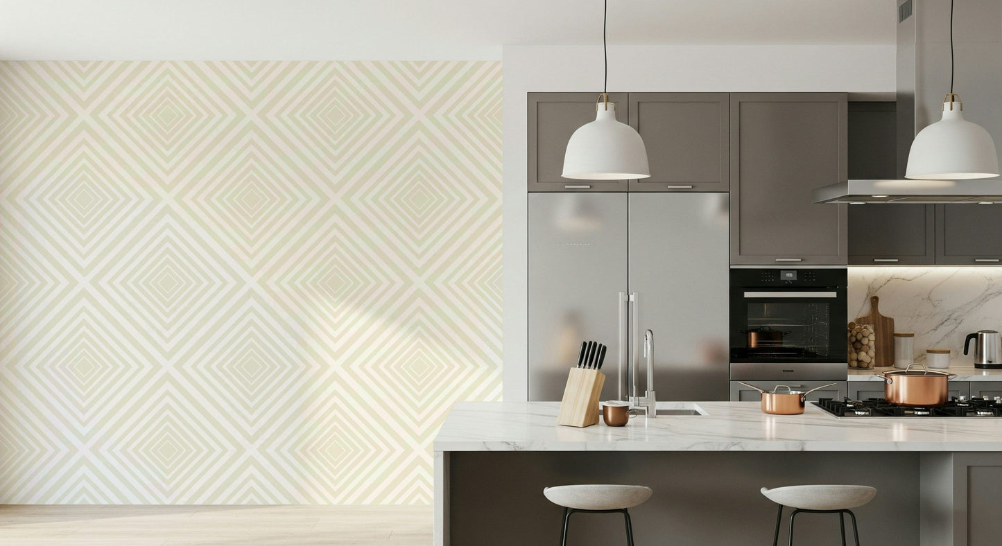 Stylish Beige Chevron geometric wallpaper, crisp angular lines.