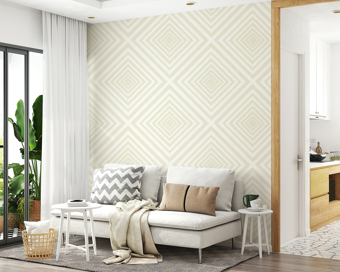 Beige Chevron Wallpaper⁠