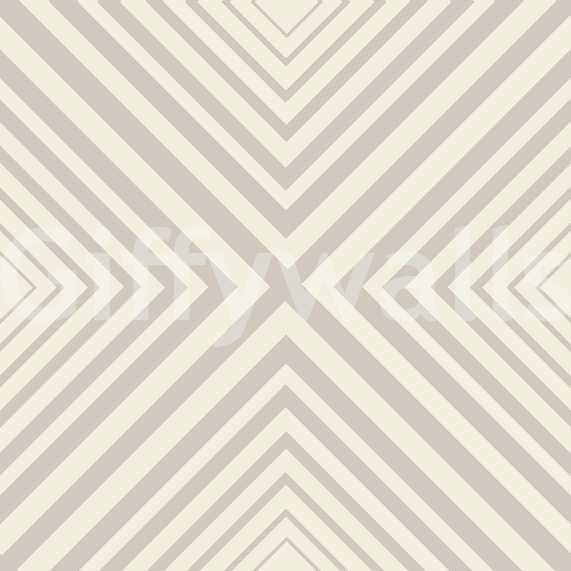 Exquisite chevron wall mural, crisp intersecting lines, appealing minimalist aesthetic.